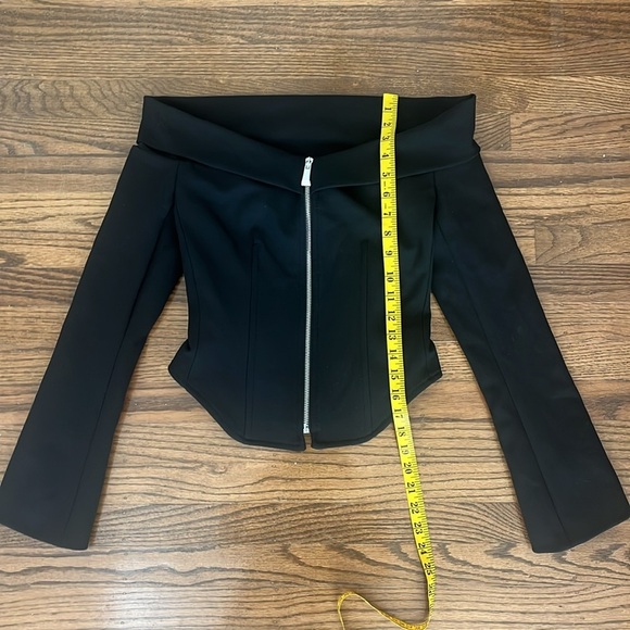 ZARA LIMITED EDITION off the shoulder Blouse Black Size XS New With Tag - Picture 10 of 16